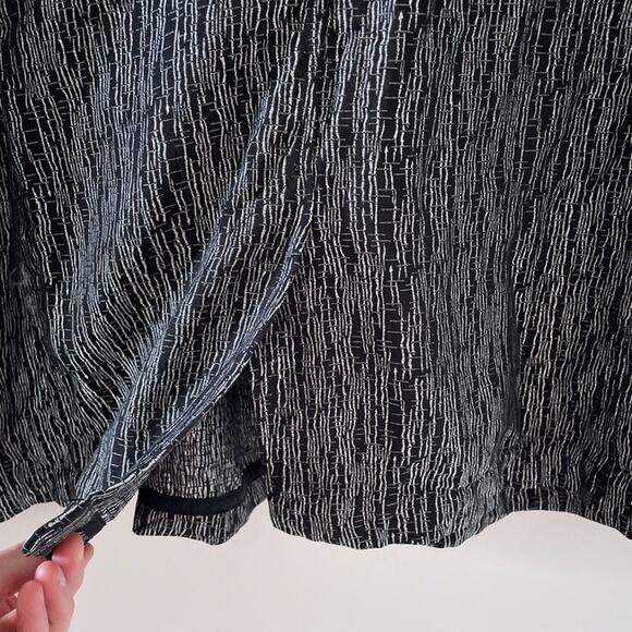 Vtg 90s SUN KIM Black White Patterned Jacquard Button Up Blazer Jacket Sz XL USA - Picture 11 of 14